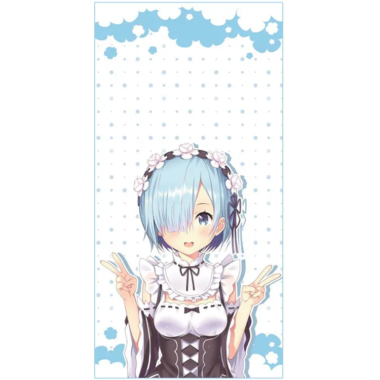 MJ170070 Re: жизнь в другом мире от zero Аниме банное полотенце rem ram мягкое полотенце для лица - Цвет: MJ170070