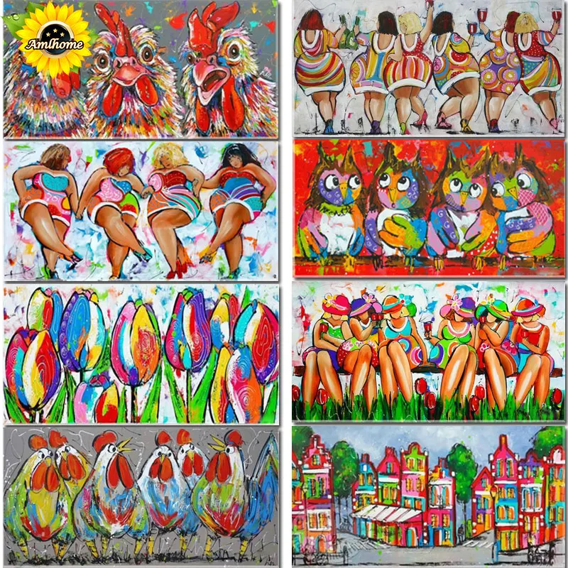 DIY Полная квадратная Алмазная картина &quotсексуальная толстая женщина&quot мульти