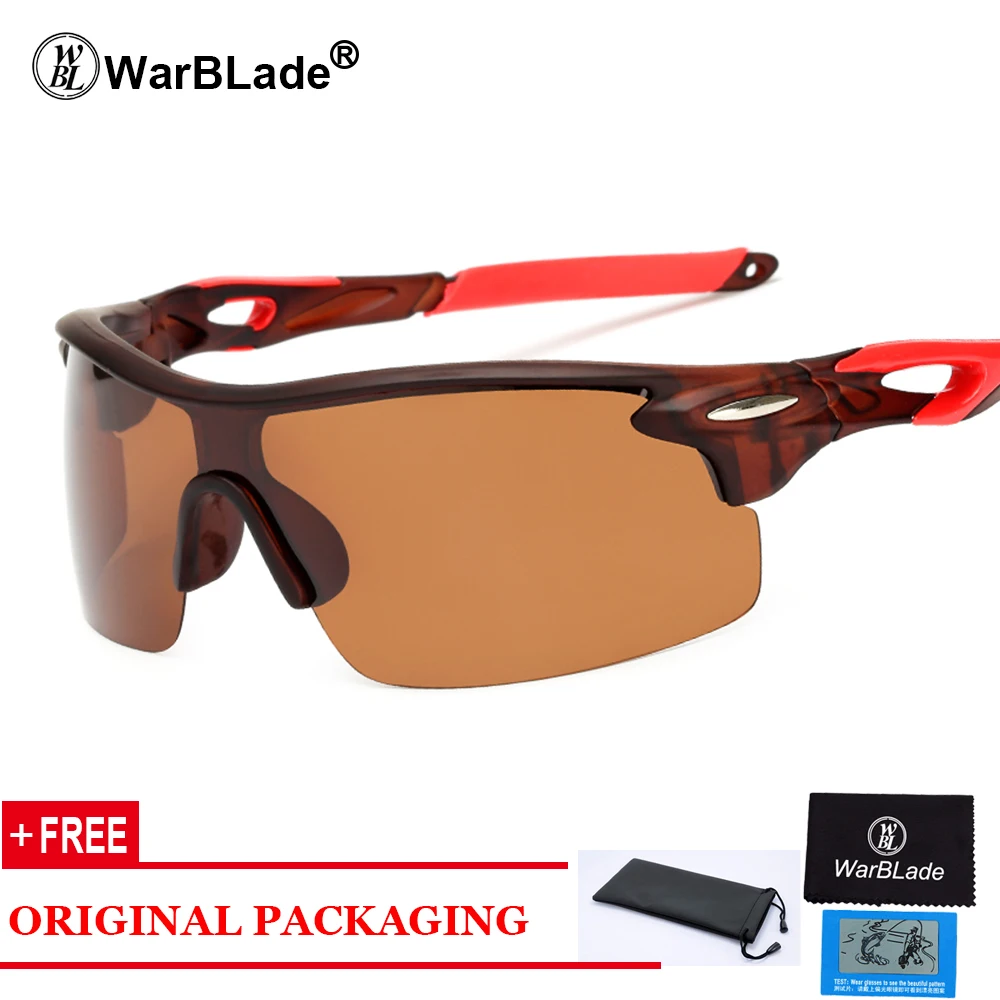 brown lens WarBLade новые модные водительские очки, поляризованные солнцезащитные очки, мужские спортивные очки для активного отдыха, альпинистские солнцезащитные очки с антибликовым покрытием UV400 - Цвет линз: brown lens