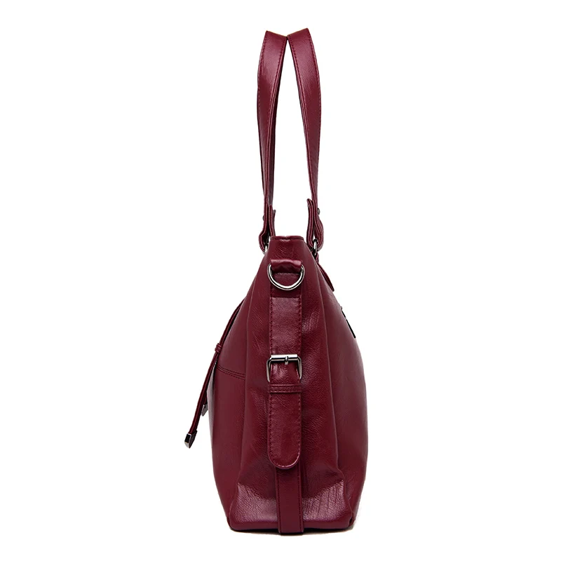 2Pcs Women's Shoulder Bag Set Casual Simple Solid Color Large Capacity Bags | Багаж и сумки