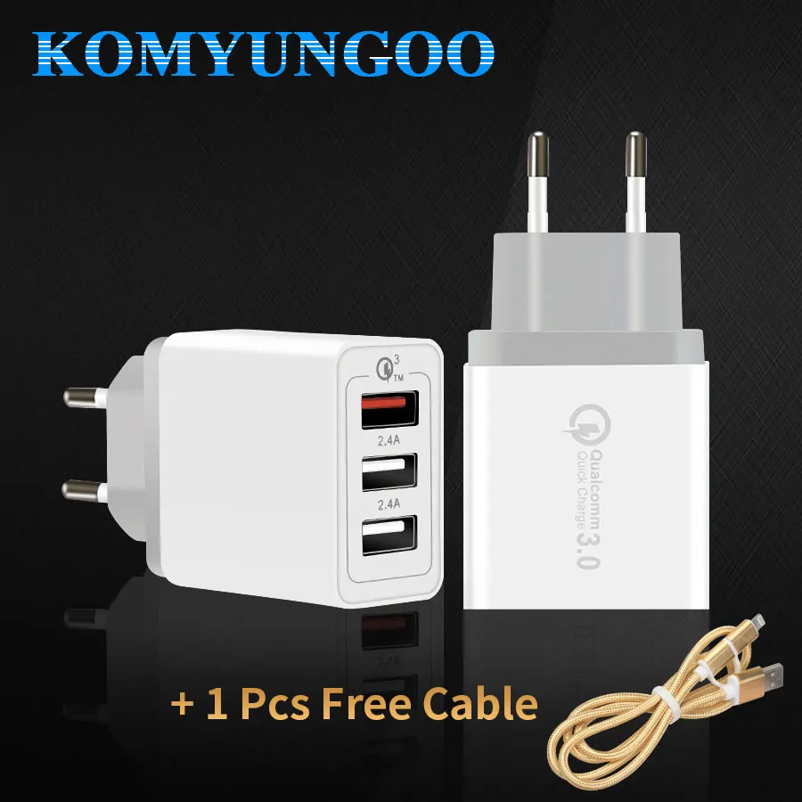 Multi USB Quick Charge 3 0 траве Зарядное устройство сетевой адаптер QC Быстрая зарядка для