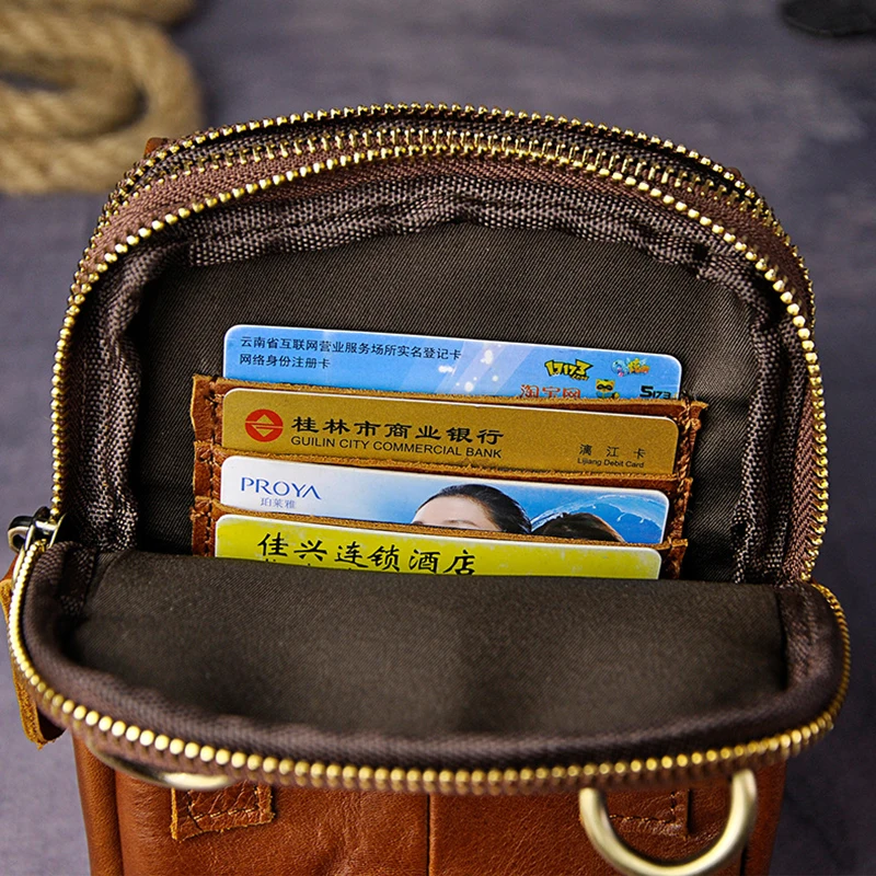 Мужские сумки мессенджеры из натуральной кожи с воском через плечо винтажная