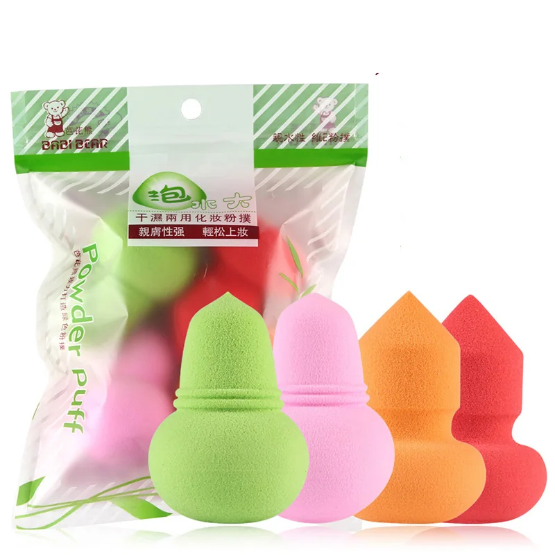 Professional 4pcs Flawless Cream Makeup Foundation Puff Multi Shape Sponges Eponge Blusher Kit |