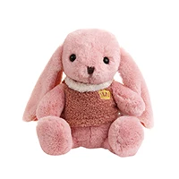 pink Niuniu папа Детские Peluches милые мягкие Животные одежда Костюмы игрушки прекрасный кролик с длинными ушами кукла подарок для девочек детская - Цвет: pink