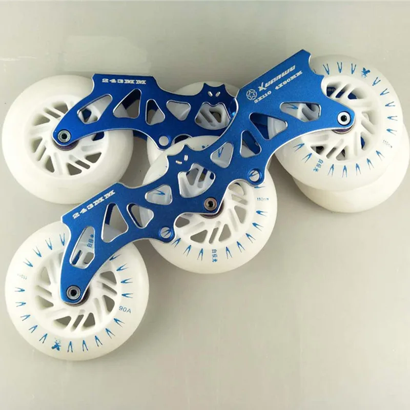 Inline Speed Skates Frame Flashing Wheel Bearing Combination for 3X110mm Skating base 90A Marathon Racing Rodas 165mm Mount 243 | Спорт и
