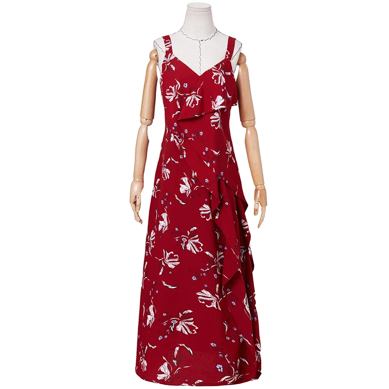 Платье ARTKA женское шифоновое с треугольным вырезом на тонких бретельках