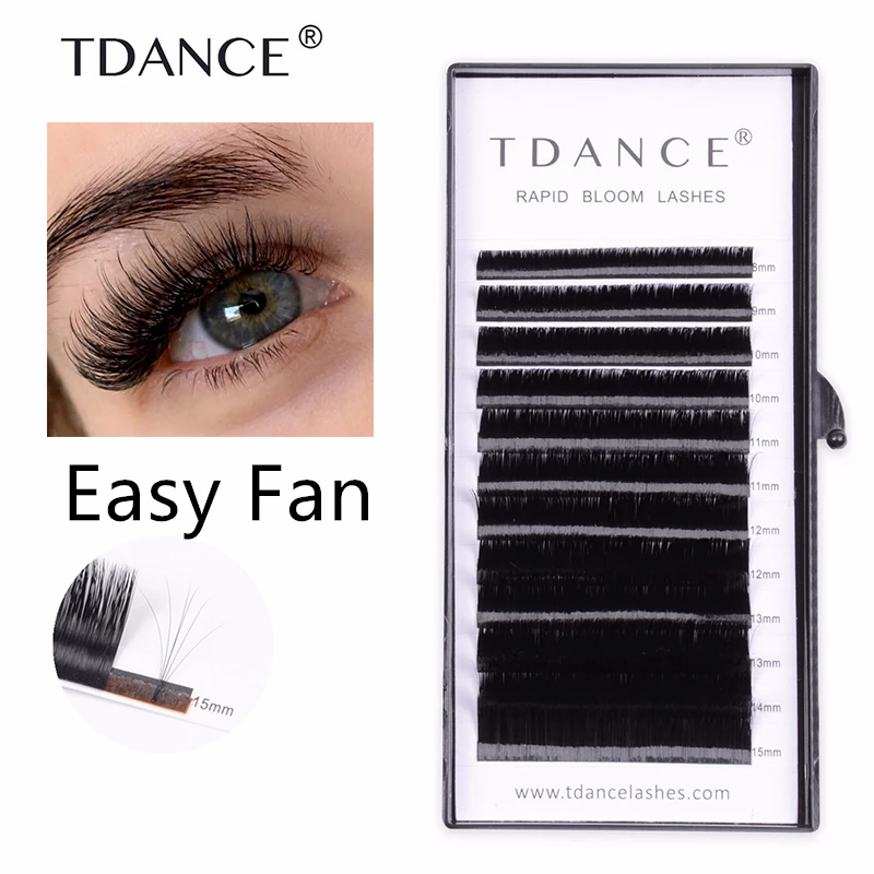 Tdance 5 шт./лот быстрого Цветущий объем ресниц для наращивания self Раздувание Быстрый вентилятор Индивидуальные ресницы быстрого Цветущий ресниц