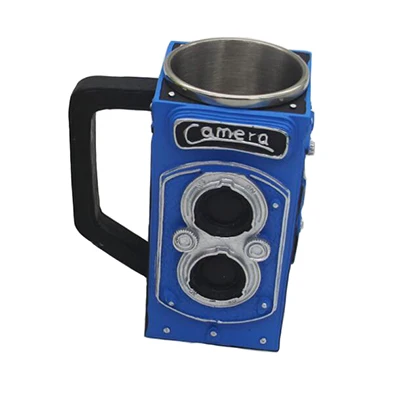 Camera Blue Креативная керамическая чашка, ручная роспись, 3D кружка, кофейная молочная чашка, кактус, Забавный монстр, Офисная домашняя чашка, емкость 301-400 мл - Color: Camera Blue