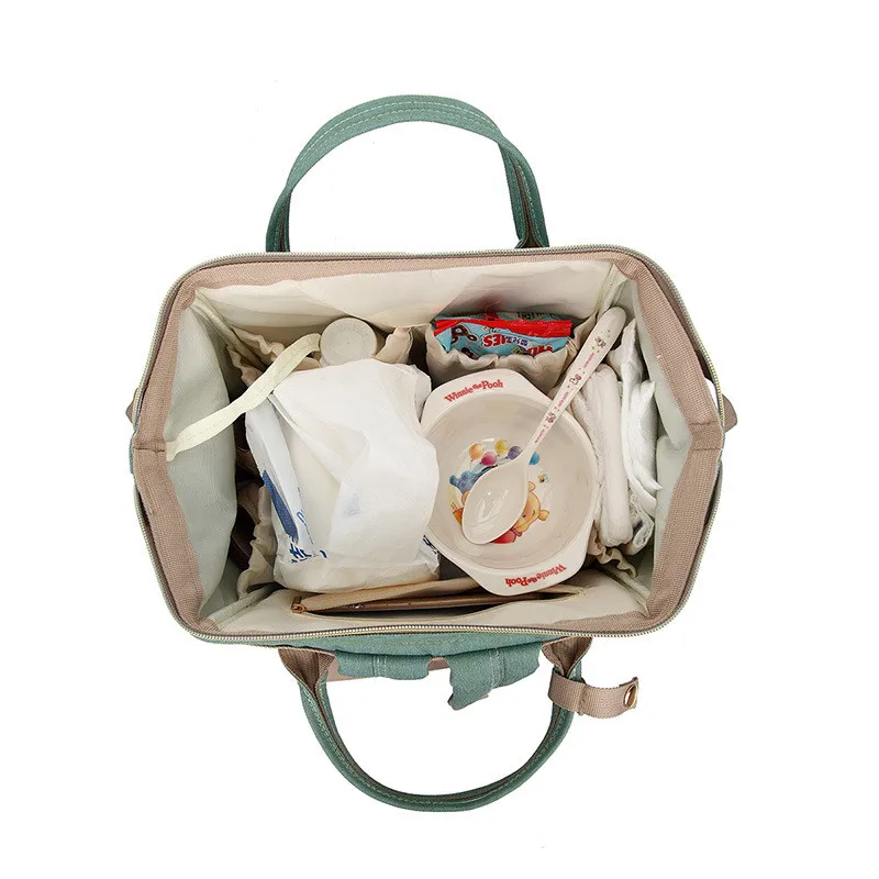 Рюкзак для мам с выдвижной ручкой и внутренним накладным карманом | Мать ребенок - Фото №1