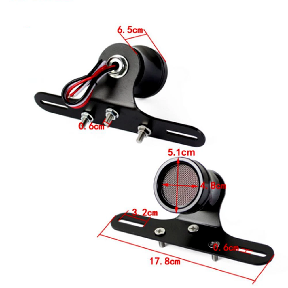 Черный мотоциклетный пользовательский Ретро светодиодный задний светильник для