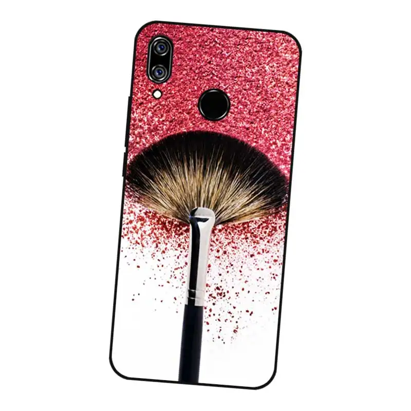 N350 Makeup Brush Painting Black Silicone Case Cover For Huawei Nova 2 2i 2S 3 3e 3i 4 4e Enjoy 8 Plus |