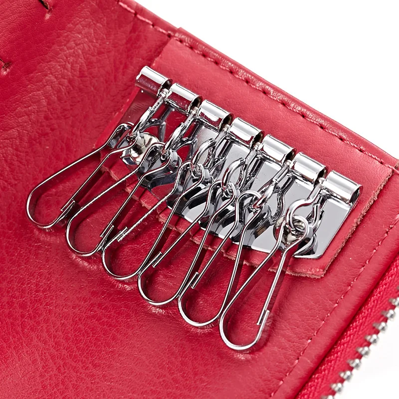 Кошелек для ключей от машины женский кожаный на молнии | Багаж и сумки