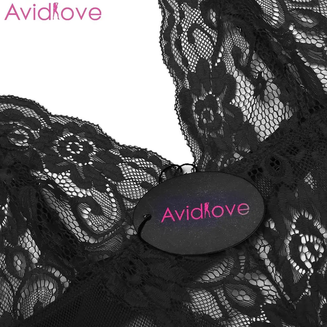 Avidlove Женское боди с чулками сексуальное нижнее белье пижама регулируемый