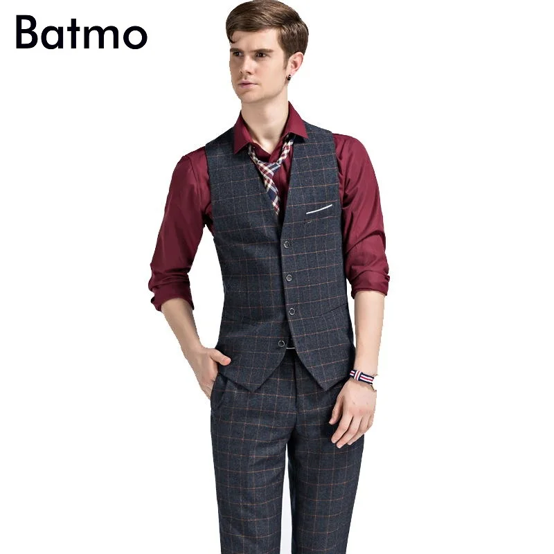 2017 высококачественные клетчатые свадебные костюмы для мужчин блейзер свадебное