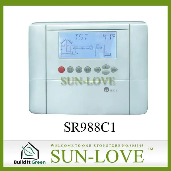 SR988C1 Solar Water Heater Controller Collector Pump Station LCD Display |