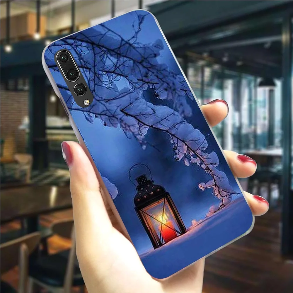 Пейзаж Зима светильник снег чехол для телефона для huawei Honor 7X крышка 6A 7A Pro 7C 8C/8 9 10 Lite Play Y6/Y6 Y7 Prime Y9 Nova 3/3i/4