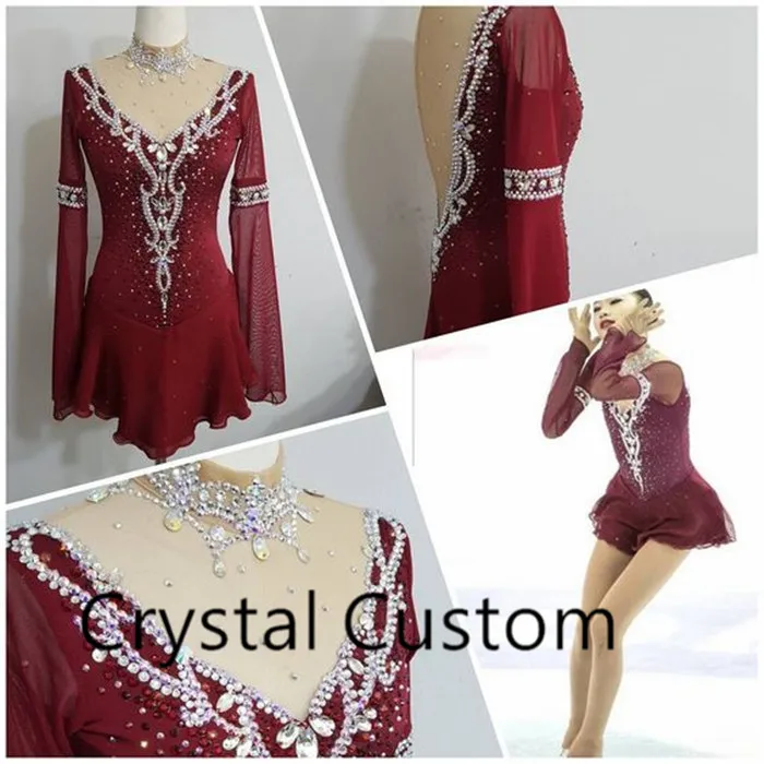 Платье для фигурного катания девочек новинка Брендовые платья на коньках