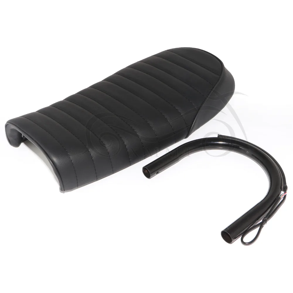 Универсальный Винтаж Cafe Racer сиденья плоский w/заднее сиденье рамки обруч петля 230