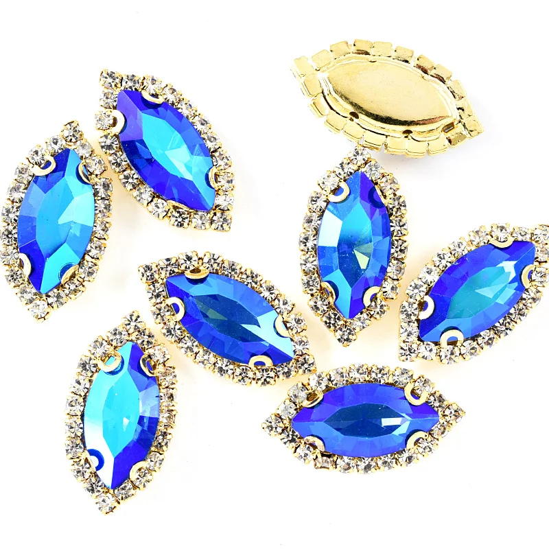 Камни для шитья в форме конского глаза 20 шт.|Стразы| |