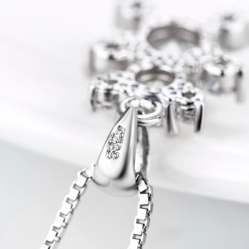 

100% Sterling Silver Austrian Crystal 16 inch long Luxury Fashion Tidy Bear Pendant &Necklace for Women 2015 Cute Christmas Gift