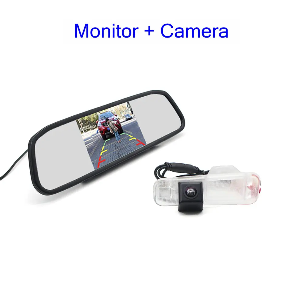 Camera and Monitor 4," Автомобильный зеркальный монитор+ камера заднего вида Камера для KIA Rio K2 UB Гордость Седан 2007 2008 2009 2010 2011 2012 2013 - Название цвета: Camera and Monitor