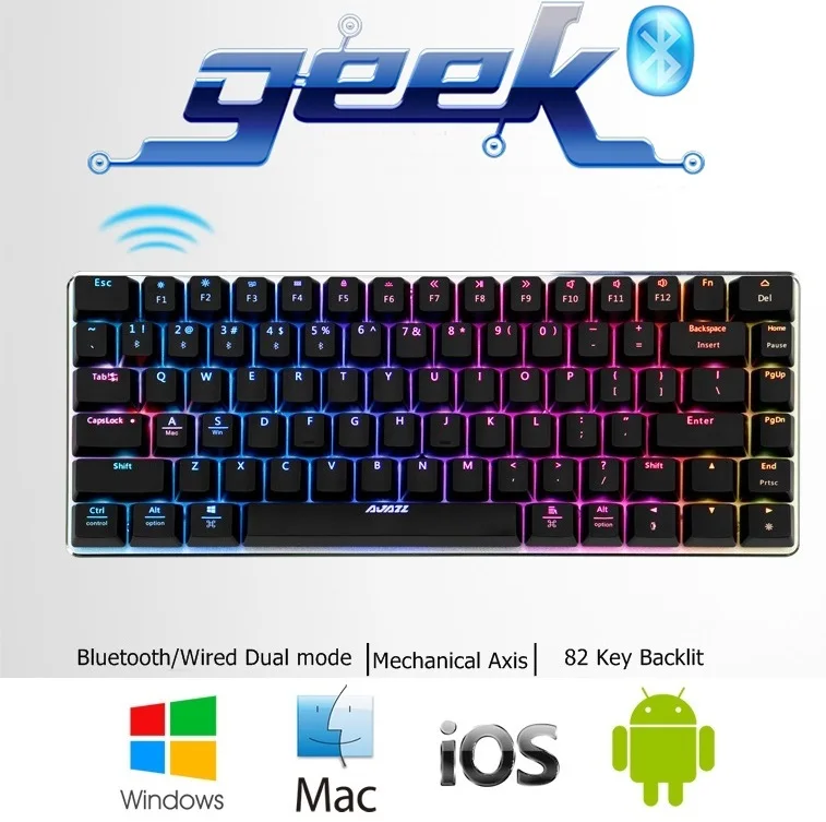 AK33 Bluetooth проводной/Bluetooth планшет с двойным режимом ноутбук ПК механическая