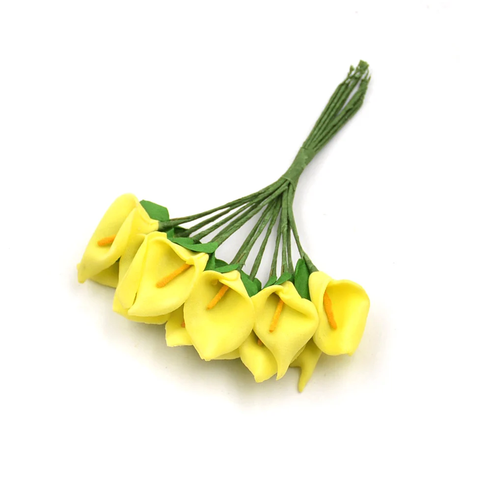 Искусственный цветочный Калла из пенопласта 12 шт./лот украшение для свадьбы дома