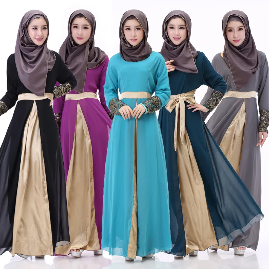 Новинка 2016 г. платье с аппликацией для девочек и абайя Caftan Arab Garment Abaya Turkey на