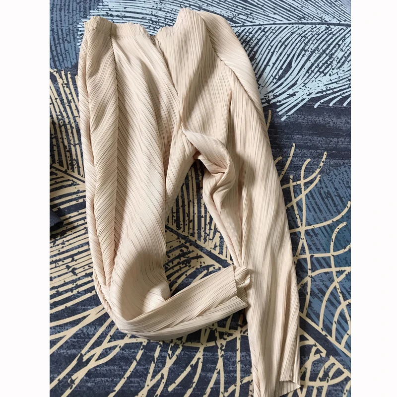 Женские свободные шаровары Changpleat однотонные плиссированные с эластичным поясом
