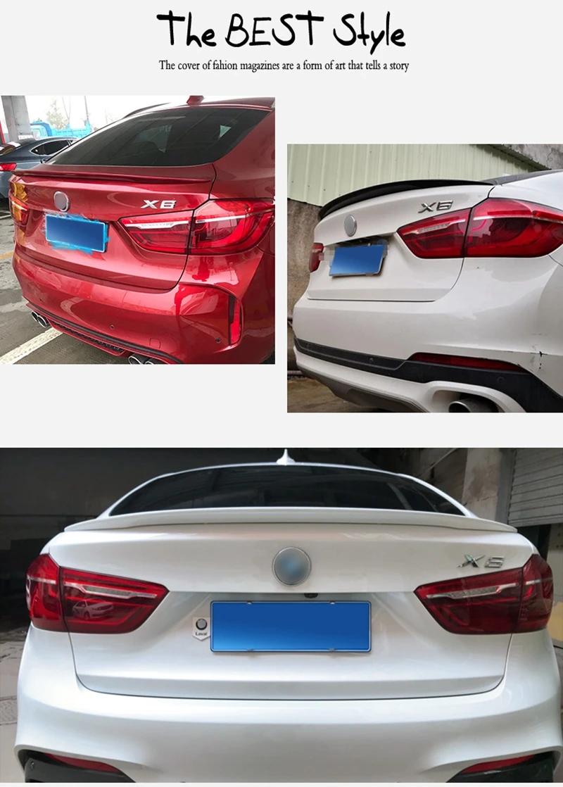 Автомобильный дизайн ABS Пластик Материал Неокрашенный Цвет задний багажник Wing Boot