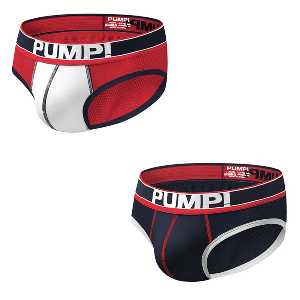Summer Breathable Mesh Briefs Sexy Men's Underwear Casual Male Underpants Jockstrap Sport Gym Comfortable Wear Plus Size |