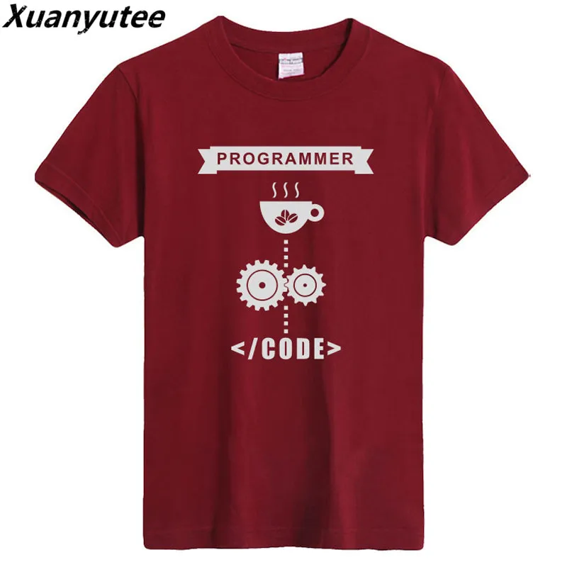 Xuanyutee Geek Мужская футболка DIY индивидуальная печать программист код Geeks хлопок с