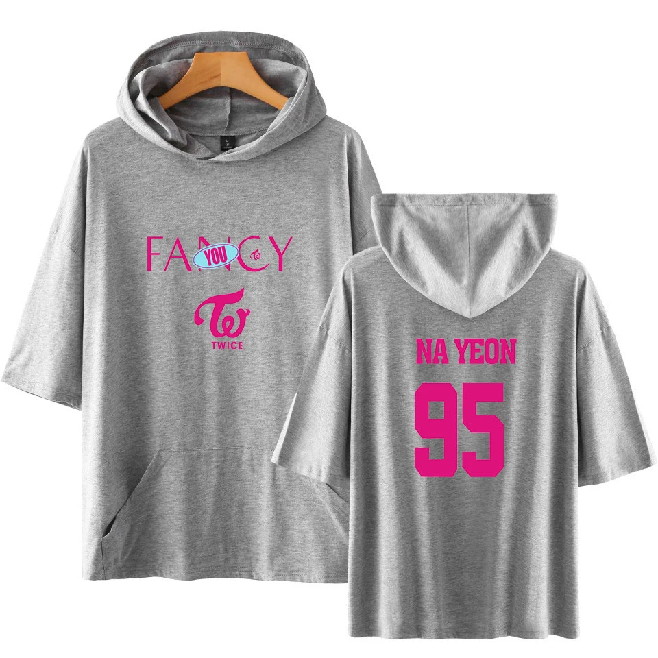 Twice Fancy рубашки с капюшоном летние корейские стиль для женщин/мужчин короткий