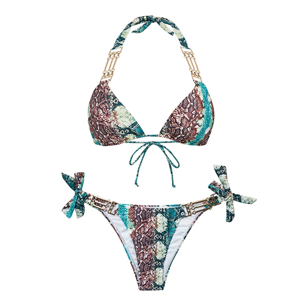 Бикини 2020 сексуальные женские Танкини большого размера с принтом купальник