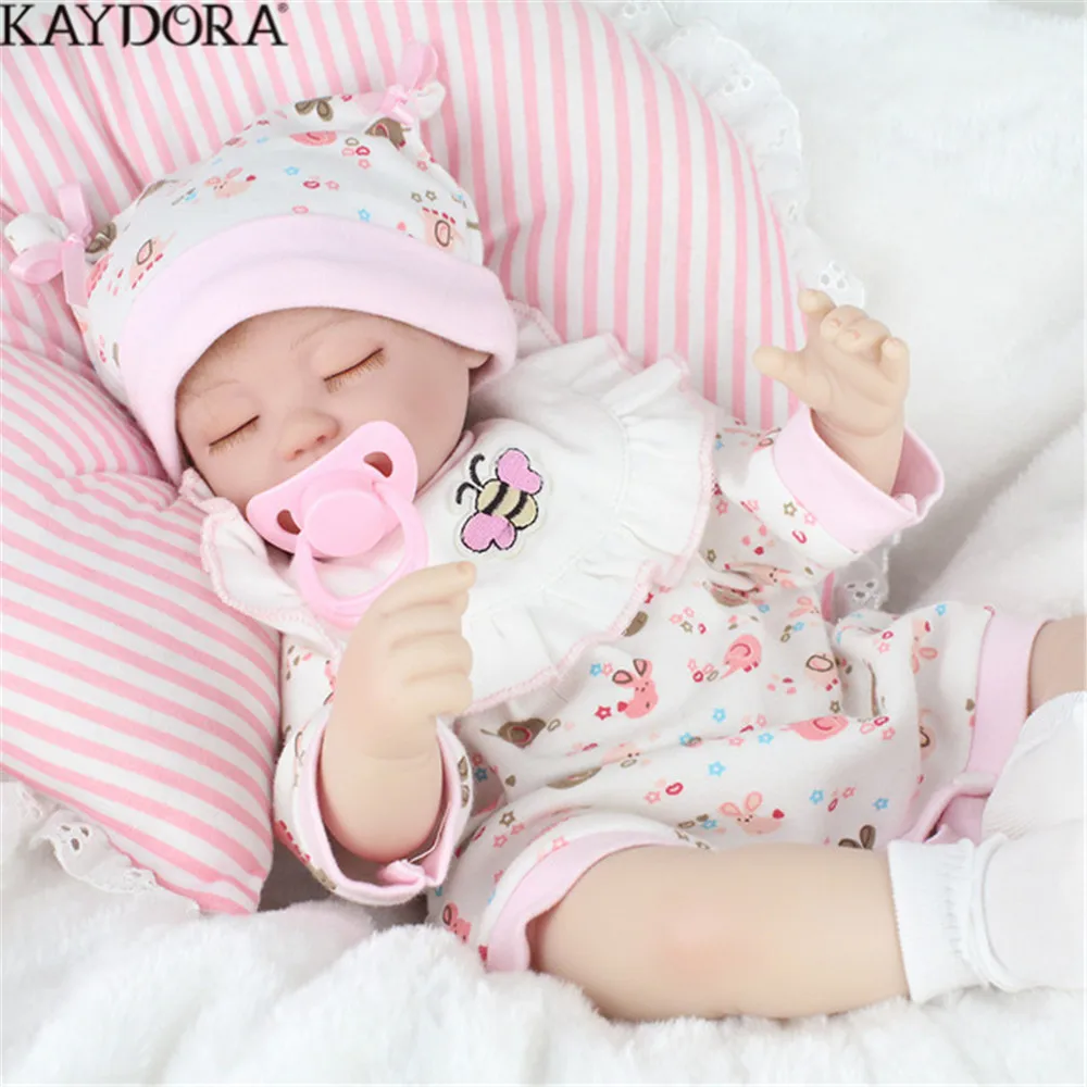 KAYDORA Reborn Baby Doll игрушки для детей подарок реалистичные спящие тела силиконовые дети Playmate введите воду Мини-куклы
