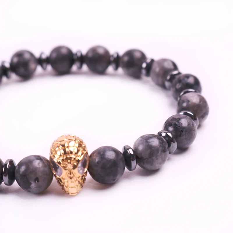 Shidu повезло камень 2017 супер герой Человек-паук Бэтмен Браслеты Для мужчин ретро