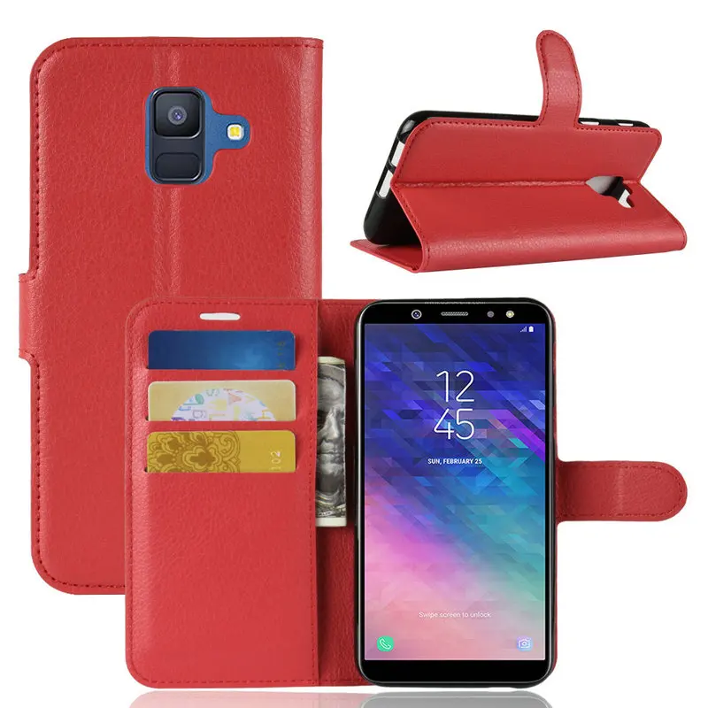 Кожаный чехол-кошелек A6 A7 A8 A9 2018 + Plus A9S A8S A6S Star откидной кожаный чехол A10 A20 A30 A40 A50 A70