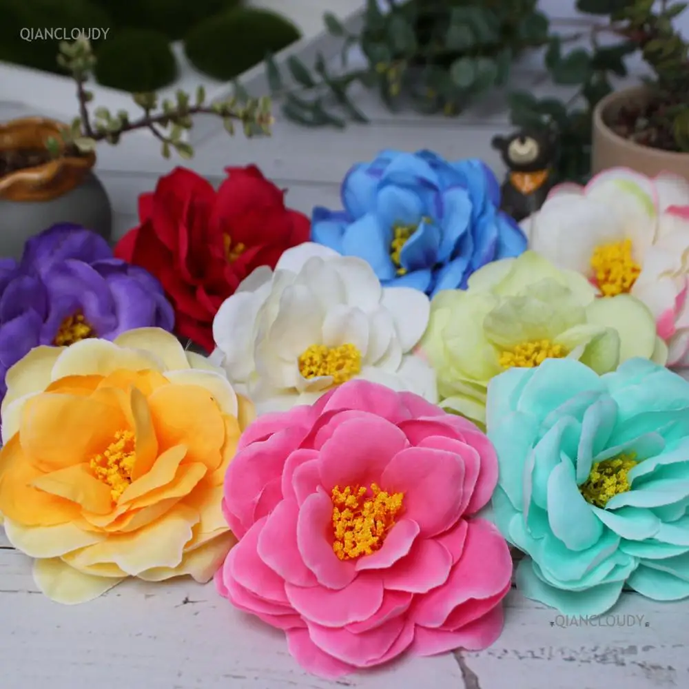 2 шт. искусственная Роза пион шелковые головки цветов для свадебного стола