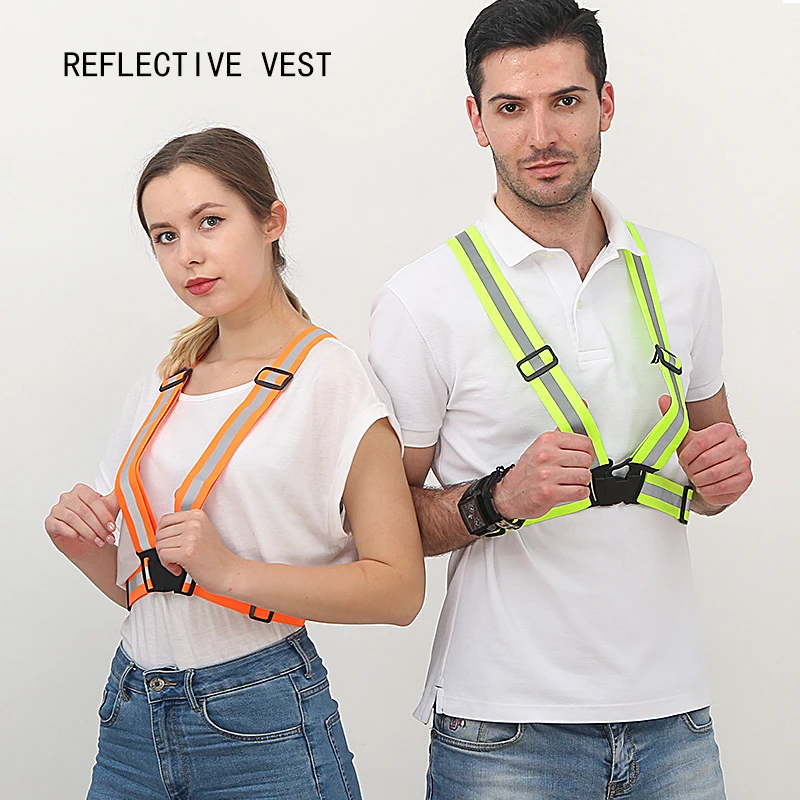 Регулируемый светоотражающий жилет высокой видимости ночное предупреждение