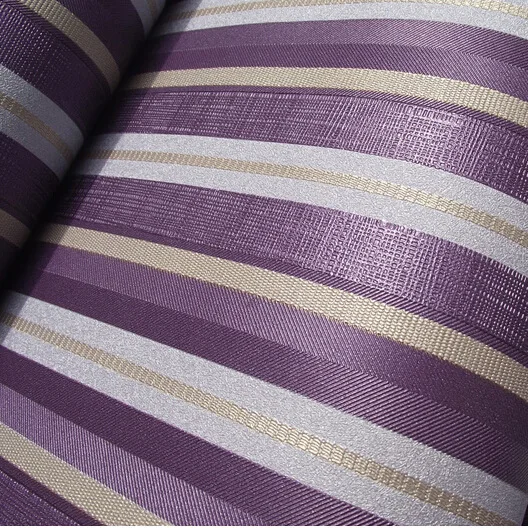 Современный минималистский водонепроницаемый фиолетовый обои в тонкую полоску