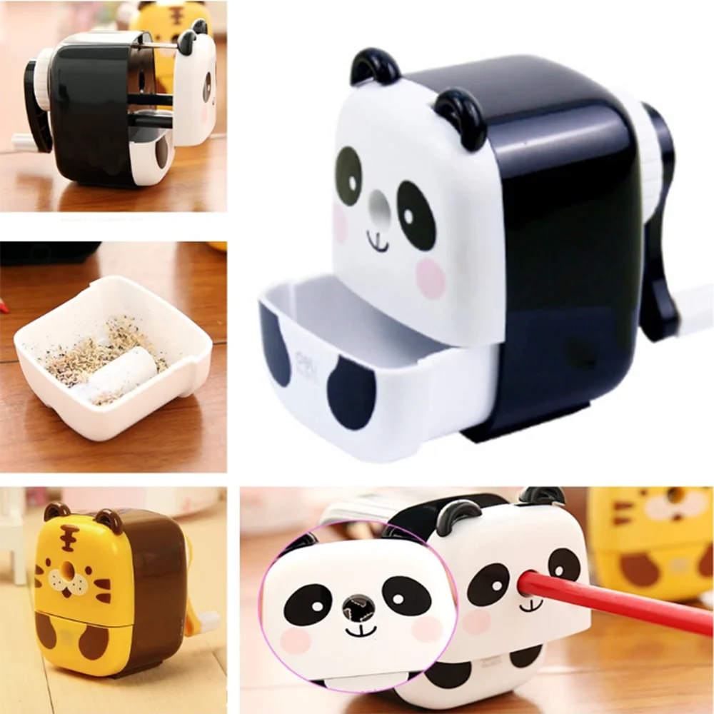 Милые Мультяшные животные точилка для карандашей Kawaii Канцелярские Товары для детей подарки панда ручные ручки резак инструмент школьные офисные принадлежности