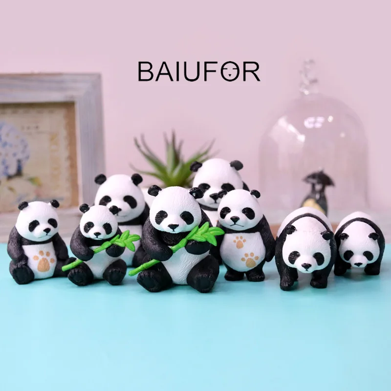 BAIUFOR миниатюры милая панда семейная модель искусственные суккуленты Декор