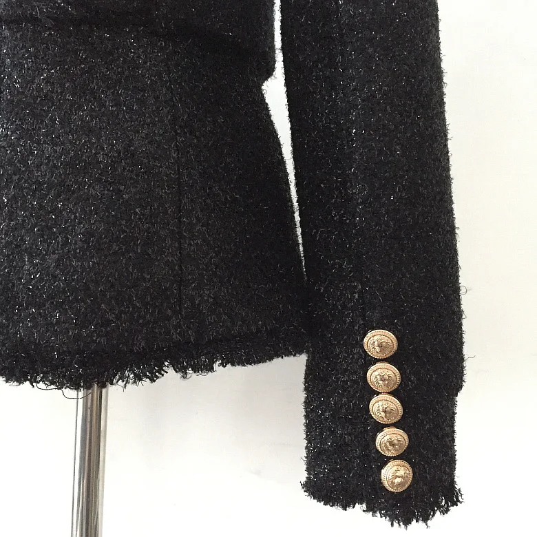 

Fashion brandf woolen blazers coat 2020 fashion metal buttons blazer female double breasted wool jacket outwear with belt wq1023