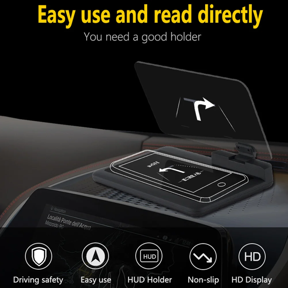 Do Promotion! 6-inch Cell Phone Holder GPS Navigation Image Reflector Car Dash Mount for HUD Smartphones |