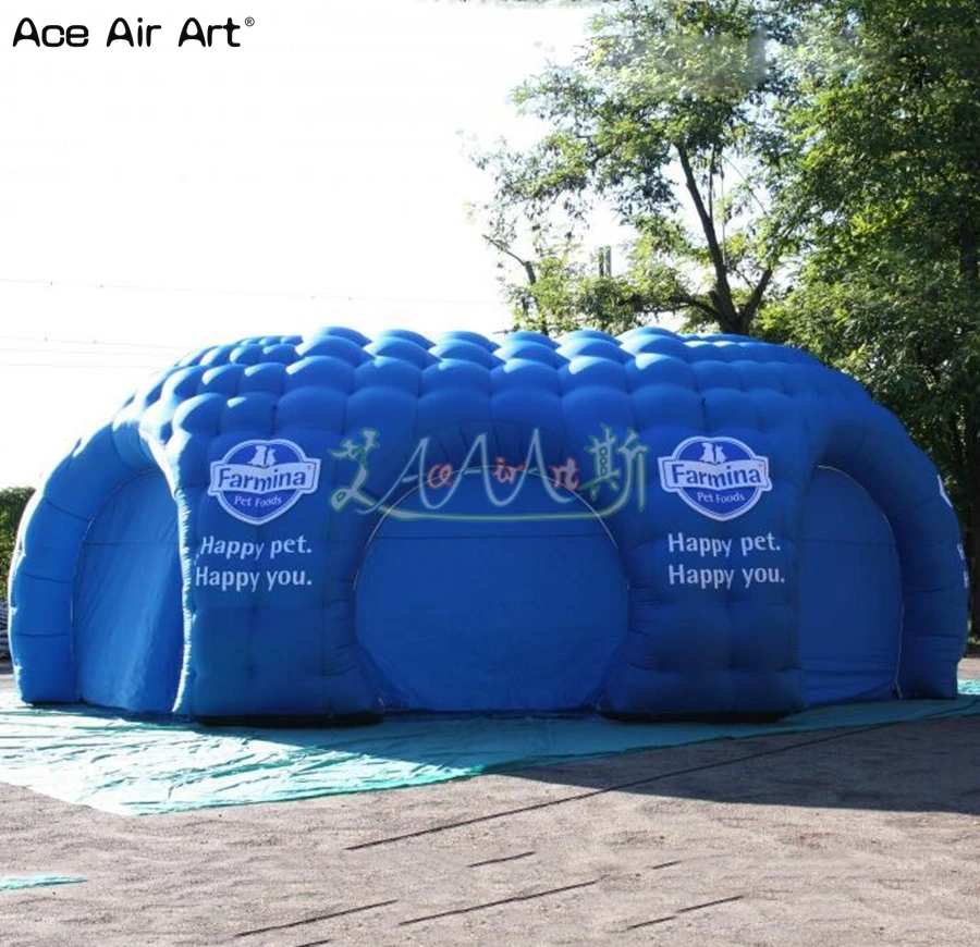 Гигантский igloo туннель marquees надувной комбинация giloo покрытие для гаража укрытие