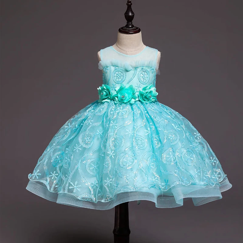 Платье с цветочным узором для девочек JaneyGao розовое платье принцессы первого