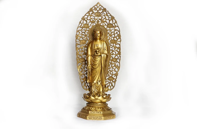 Шакья Муни Будда ремесла Домашнего Интерьера подсветка дисплея медь Бодхисаттва