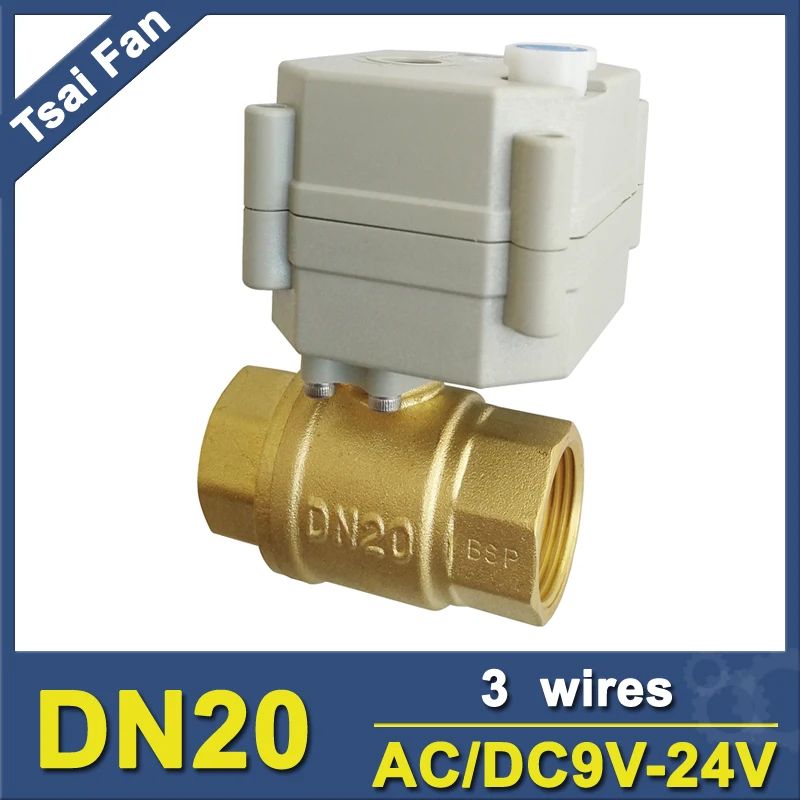 

AC/DC9-24V 3/7 Wires 3/4'' Electric Ball Valve With Manual Override And Indicator NPT/BSP Female DN20 Motorized Valve Hot Sale