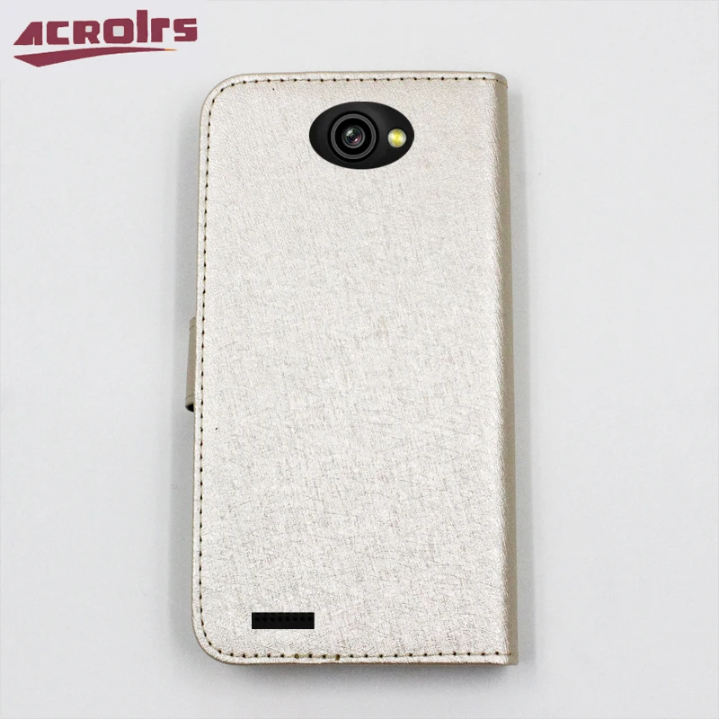 Кожаный чехол для Prestigio Wize F3 PSP3457 DUO Business телефона с подставкой и отделением карт |