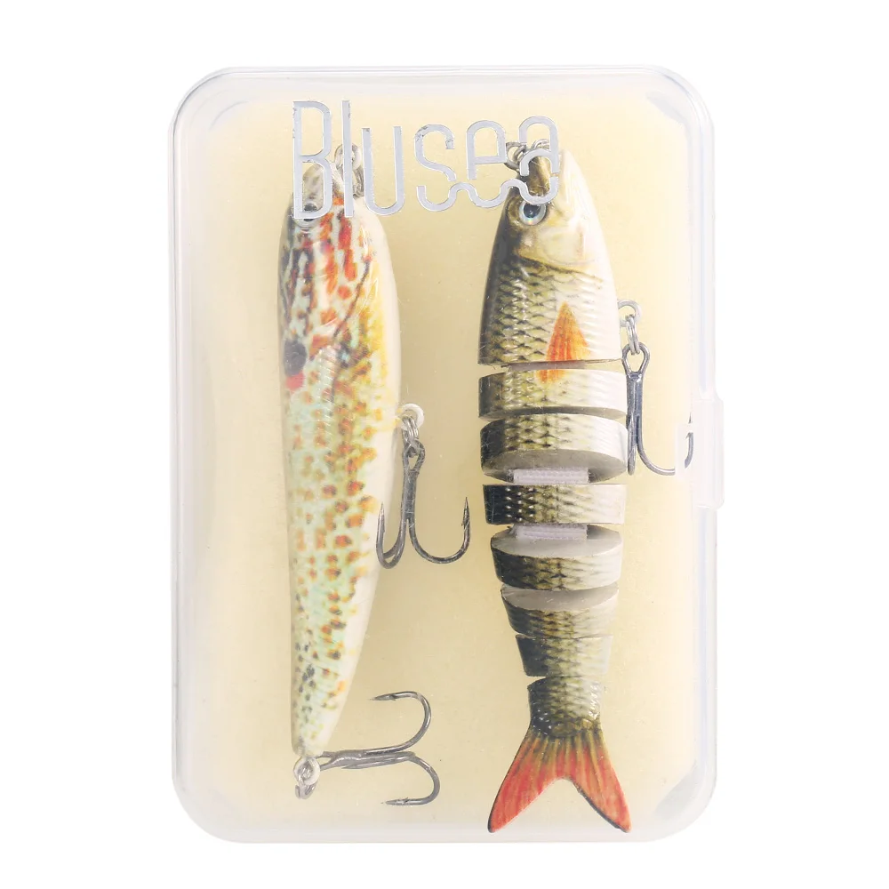 Blusea 2 шт. бионическая жесткая подвесная рыболовная приманка набор аксессуаров